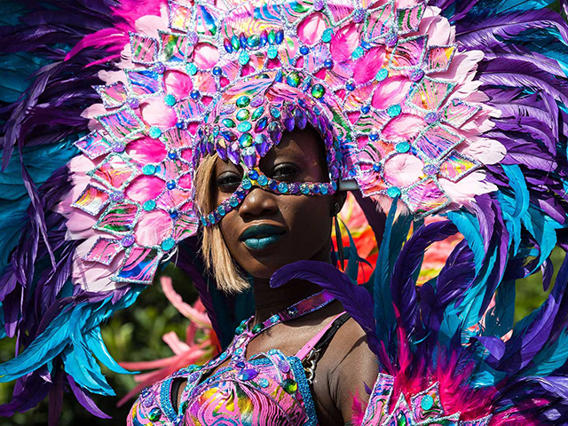Women in costume at carnival