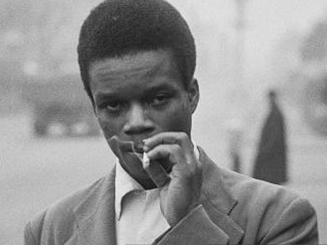 Man smoking cigarette